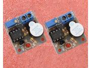2pcs 12V Accumulator Sound Light Alarm Buzzer Prevent Over Discharge Controller