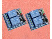2pcs 5V 2 Channel Relay Module with Optocoupler High Level Triger for Arduino