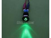Green 19mm 12V LED Latching Push Button Power Switch