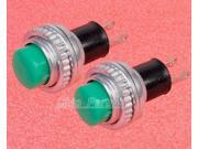 2pcs Green Momentary Push Button 10mm DS 314