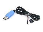 2pcs USB to TTL 4 pin Wire Embedded Convertor PL2303 USB Cable 1m