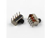 100pcs SS12F23 Toggle Vertical Slide Switch 5Pin 4mm Shank for PCB Mount