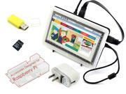 Raspberry Pi Accessories Pack F with 7inch HDMI LCD C Case 8GB Micro SDcard