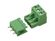 10sets 2EDG 3Pin Plug in Screw Terminal Block Connector 5.08mm Pitch Straight