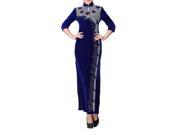 Deluxe Velvet Cheongsam Qipao Evening Wedding Gown Dress Free Custom Made 118