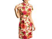 Chinese Cheongsam Qipao Gown Vintage Cocktail Dress Asian Fashion Chic 113
