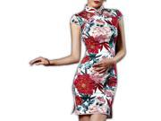 Chinese Cheongsam Qipao Gown Vintage Cocktail Dress Asian Fashion Chic 125