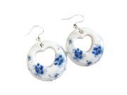 Deluxe Porcelain Drop Dangle Earrings Jewelry 100% Handcrafted Jingdezhen Art 101