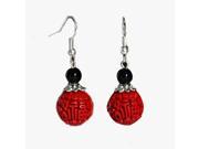 Genuine Fine Chinese Lacquer Drop Dangle Earring Jewelry 100% Handcraft Artwork 108