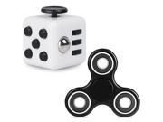 Fidget Cube+Hand Spinner Anxiety Stress Relief Focus Desk Toy Gift Adults Kids