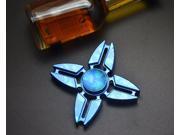 Blue Quad-Angle Hand Spinner Fidget Toy For Kids&Adults EDC Focus ADHD Autism