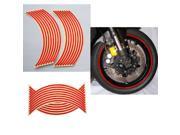 18 Motorcycle Car Wheel Rim Reflective Metallic Stripe Tape Decal Sticker Red