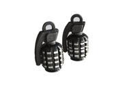 2Pcs Grenade Shape Valve Cap Black Universal Tyre Valve Dust Covers for Motorcycle Car