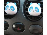 2x Auto Dashboard Air Freshener blink Lovely Panda Perfume Diffuser for Car Blue