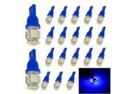 20 PCS Blue 12V T10 194 168 W5W 5 SMD LED Car Light Bulbs