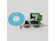 Best chioce 2 Ports 9 Pin Serial RS232 PCI E PCI Express Card Adapter Speed OZUS