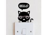 Modish NEW Cat Children s Room Bedroom Vinyl Decal Wall Switch Sticker Wall