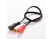 1 8 3.5mm Stereo Female to 2 Male RCA Jack Adapter AUX Audio Cable Splitter