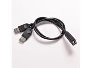 USB 2.0 A Female to 2 Dual USB Male Hub Power Adapter Y Splitter Cable Cord