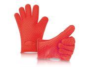 Five Fingers Thickened High Temperature Resistance Insulating Gloves 1 Red