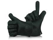 Five Fingers Thickened High Temperature Resistance Insulating Gloves 1 Black