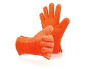Five Fingers Thickened High Temperature Resistance Insulating Gloves 1 orange