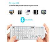 Rii ® K02 4 In 1 Multifunction Portable Mini Wireless Bluetooth Version Keyboard with Touchpad Mouse Laser Pointer And Backlit LED KODI XMBC Rechargable Key