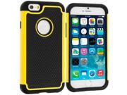 Black Yellow Hybrid Rugged Hard Soft Case Cover for Apple iPhone 6 4.7