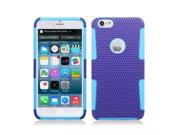 Baby Blue Purple Hybrid Mesh Hard Soft Case Cover for Apple iPhone 6 Plus 5.5