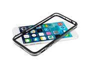 Black Clear TPU Bumper Frame with Metal Buttons for Apple iPhone 6 Plus 5.5