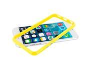 Yellow TPU Bumper Frame with Metal Buttons for Apple iPhone 6 Plus 5.5