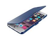 Blue Magnetic Flip Wallet Case Cover Pouch for Apple iPhone 6 Plus 5.5