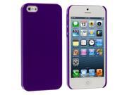 Purple Solid Crystal Hard Back Cover Case for Apple iPhone 5 5S