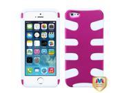Apple iPhone 5S 5 Titanium Hot Pink Solid White Fishbone Phone Case Cover