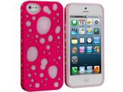 Pink Hybrid Bubble Hard Soft Skin Case Cover for Apple iPhone 5 5S