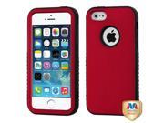 Apple iPhone 5S 5 Titanium Red Black VERGE Hybrid Protector Case Cover