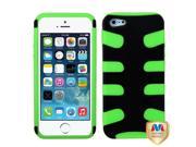 Apple iPhone 5S 5 Hard Black Electric Green Fishbone Case Cover