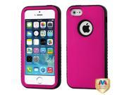 Apple iPhone 5S 5 Titanium Solid Hot Pink Black VERGE Hybrid Case Cover