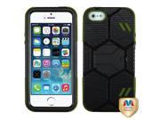 Apple iPhone 5S 5 Black Yellowish Green Goalkeeper Hybrid Case Cover