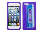 Apple iPhone 5S 5 Electric Purple Retro Cassette Skin Case Cover