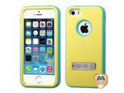Apple iPhone 5S 5 Baby Yellow Tropical Teal VERGE Hybrid Case Cover Stand