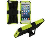Green Rugged Hybrid Hard Soft Case Cover with Mini Stand for Apple iPhone 5 5S