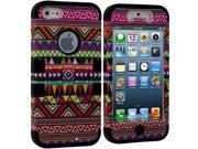 Black Tribal Hybrid Tuff Hard Soft 3 Piece Case Cover for Apple iPhone 5 5S