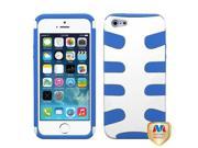 Apple iPhone 5S 5 Solid Ivory White Dark Blue Fishbone Phone Case Cover