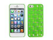 Apple iPhone 5S 5 Hard Dr Green Weave Texture Back Protector Cove Case