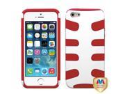 Apple iPhone 5S 5 Solid Ivory White Red Fishbone Phone Case Cover