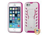Apple iPhone 5S 5 Ivory White Hot Pink TUFF Treadz Hybrid Case Cover