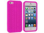 Hot Pink Tire Silicone Soft Skin Case Cover for Apple iPhone 5 5S
