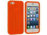 Orange Tire Silicone Soft Skin Case Cover for Apple iPhone 5 5S