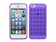Apple iPhone 5S 5 Purple Argyle Candy Skin Case Cover